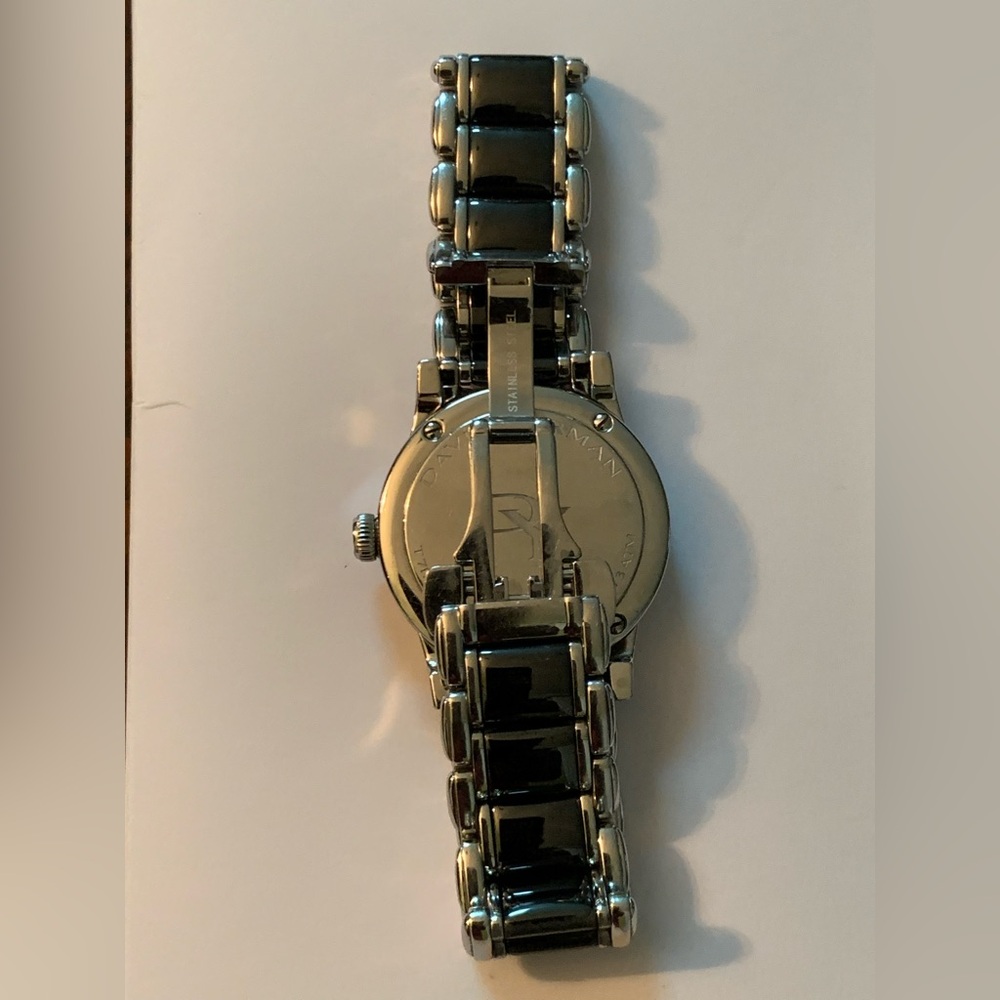David Yurman Classic Stainless Steel Ceramic And Diamond Watch. Retail $4,500 - Picture 5 of 10